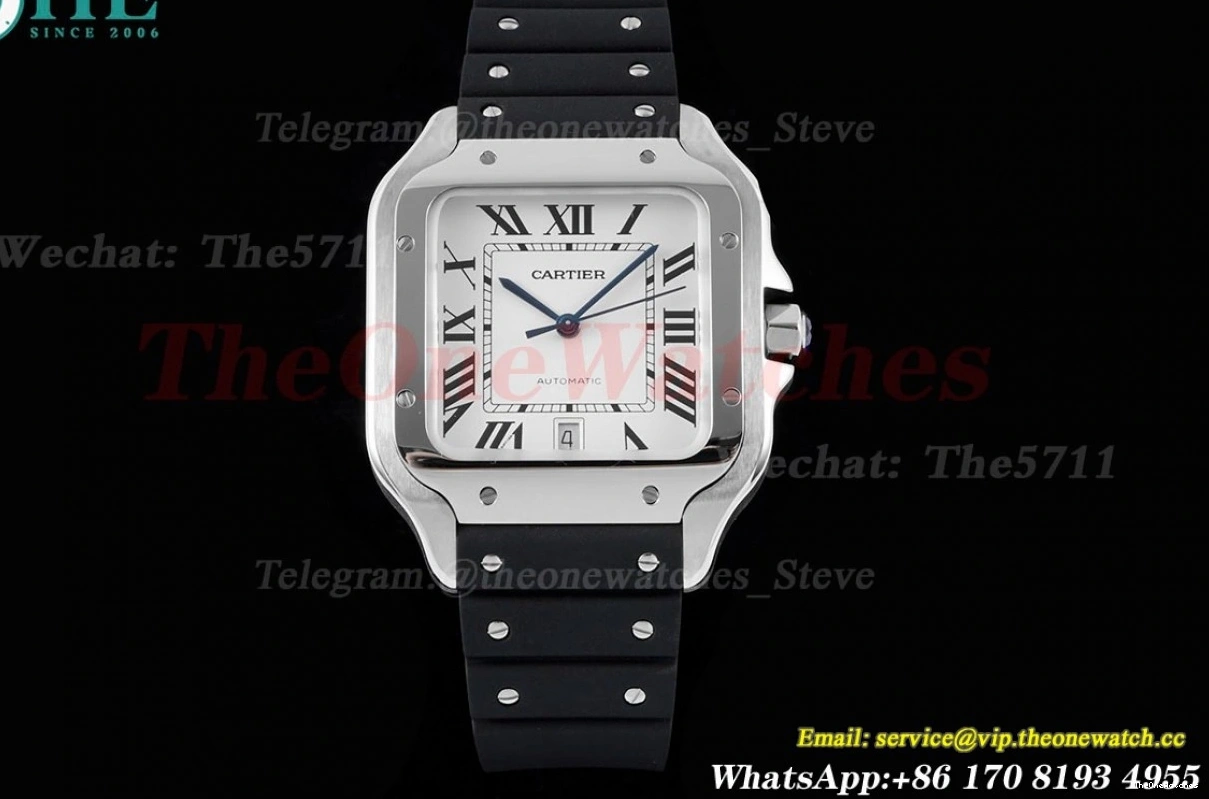 XL MY9019 SS White Cartier De Mens Rmn GF 40MM RU Santos 0408